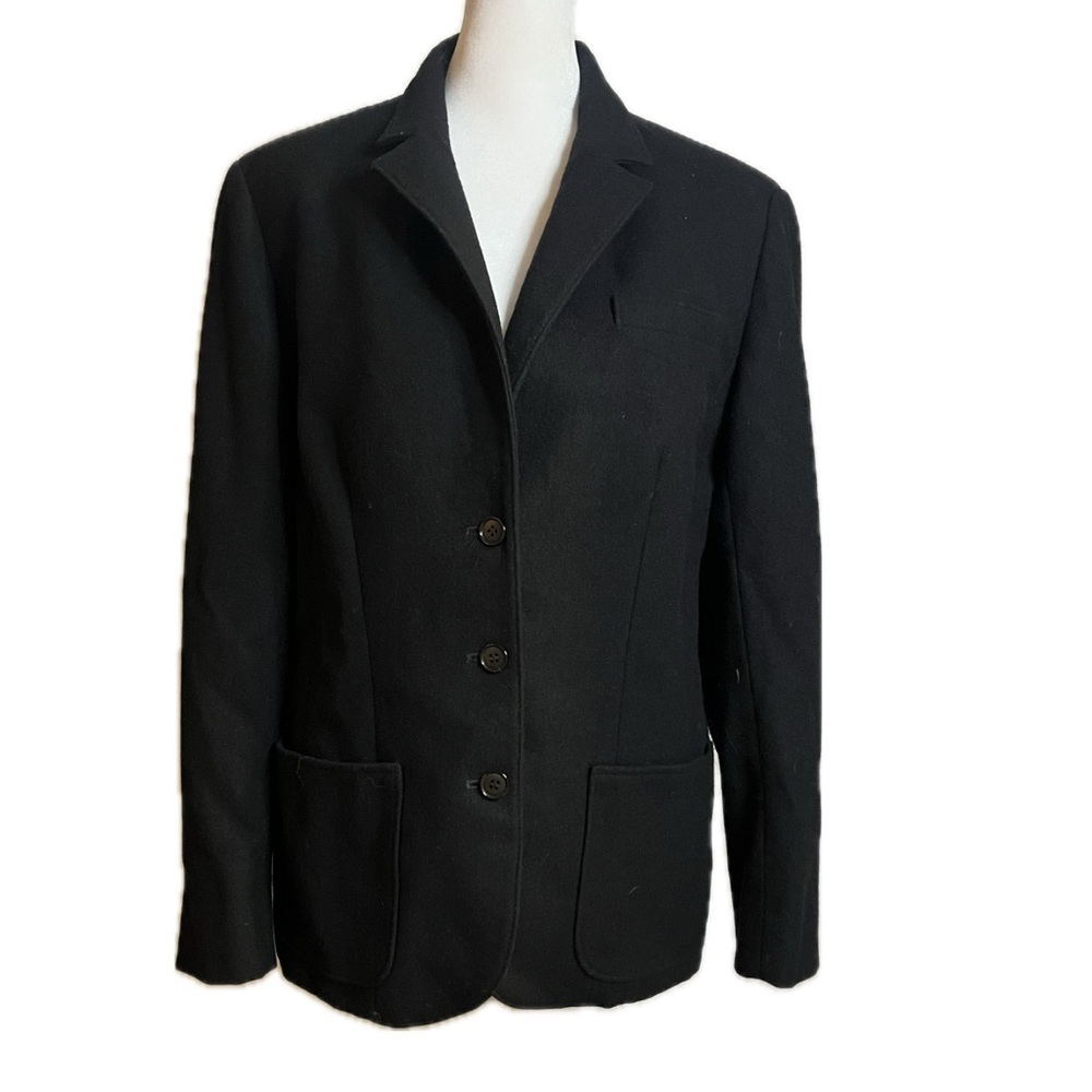 Vintage Pendleton 100% Virgin Wool Blazer – Black – Made in USA medium